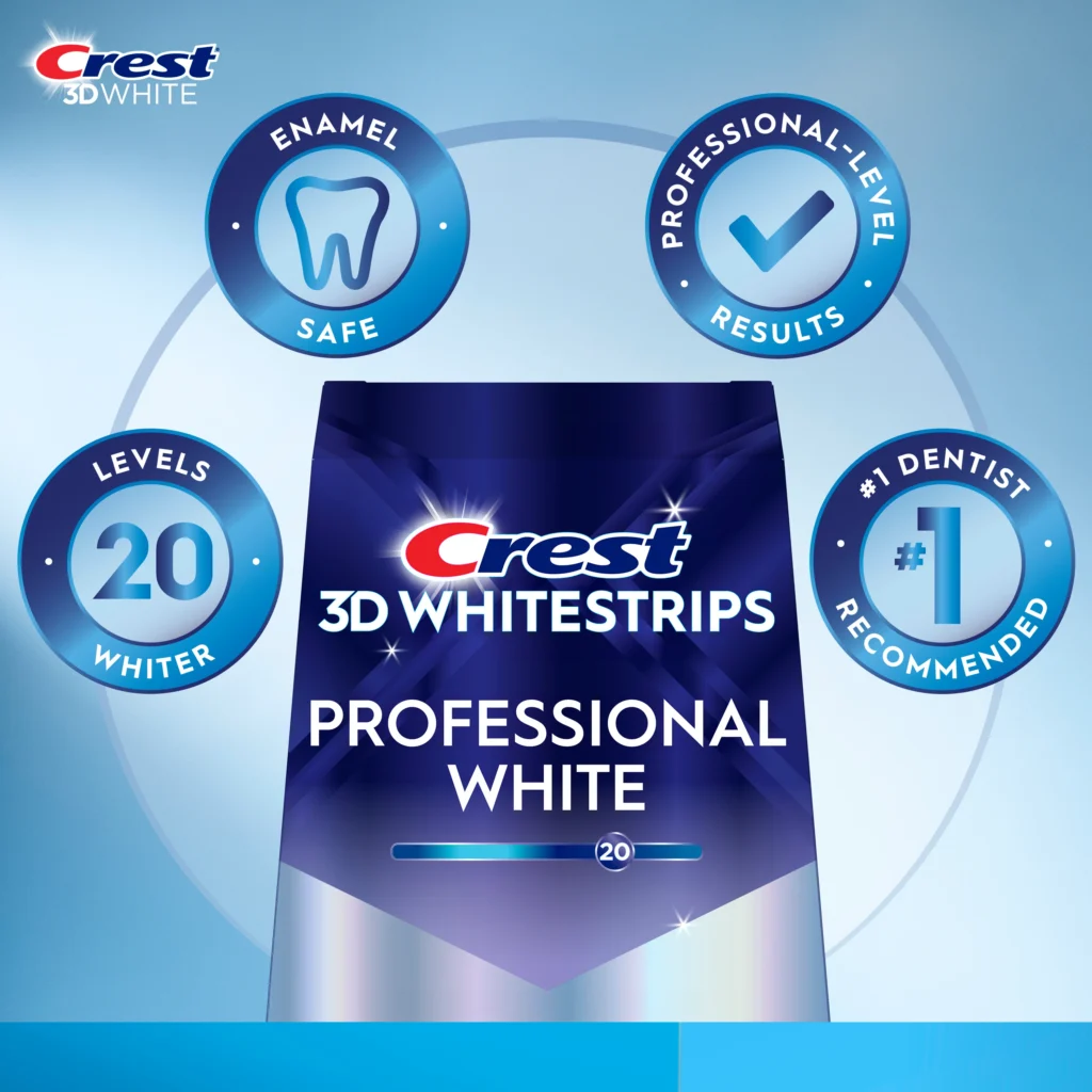 Crest 3DWhitestrips Professional White At-Home Teeth Whitening Kit