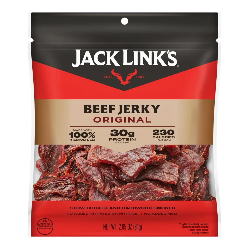Original Beef Jerky made with 100% Beef 30g Protein per 2.85 oz bag